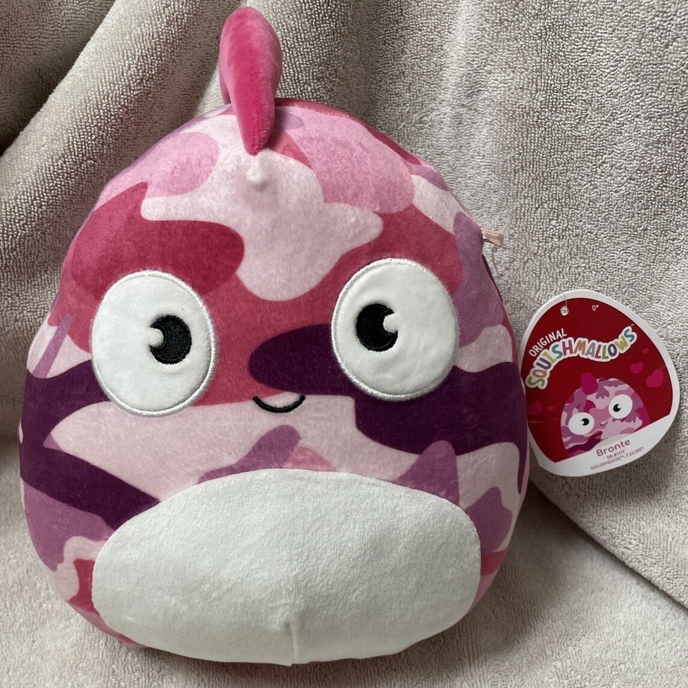 Vintage Squishmallows‎ 'Brontë' Pink Camouflage Chameleon